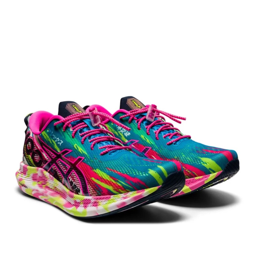 ASICS Women's Noosa Gel Tri 13 Vibrant Blue and Pink Athletic Shoes
